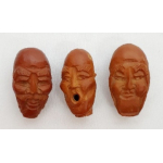 3 Chinese gesneden Olive Hediao Pit Nut kralen
